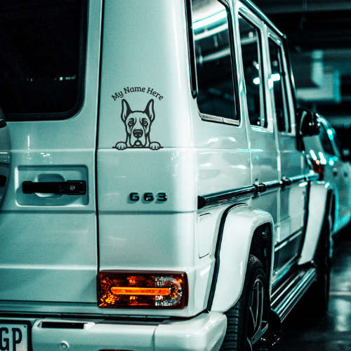 Great Dane Sticker with Name | Personalized Dog Vinyl Decal for Car, Laptop or Window