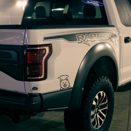 Samoyed Sticker with Name | Personalized Dog Vinyl Decal for Car, Laptop or Window
