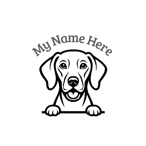 Vizsla Sticker with Name | Personalized Dog Vinyl Decal for Car, Laptop or Window