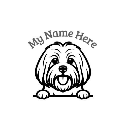 Maltese Sticker with Name | Personalized Dog Vinyl Decal for Car, Laptop or Window