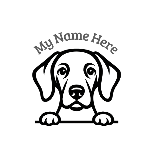 German Shorthaired Pointer Sticker with Name | Personalized Dog Vinyl Decal for Car, Laptop or Window