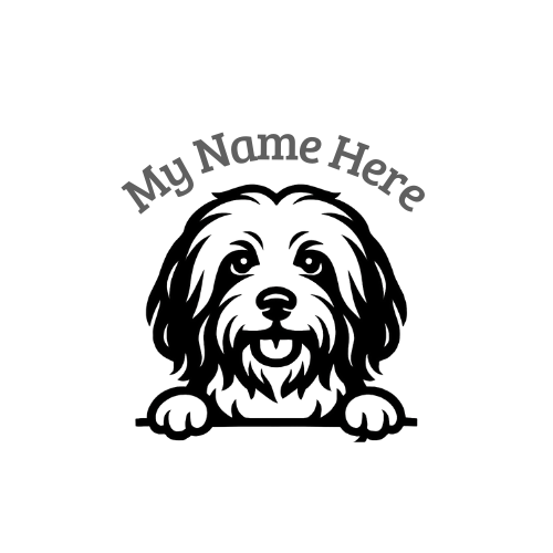 Havanese Sticker with Name | Personalized Dog Vinyl Decal for Car, Laptop or Window