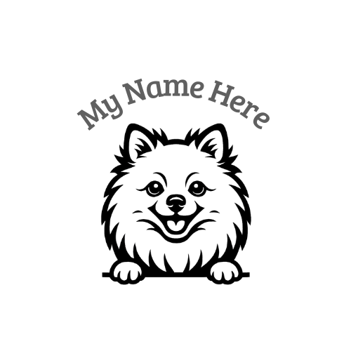 Pomeranian Sticker with Name | Personalized Dog Vinyl Decal for Car, Laptop or Window