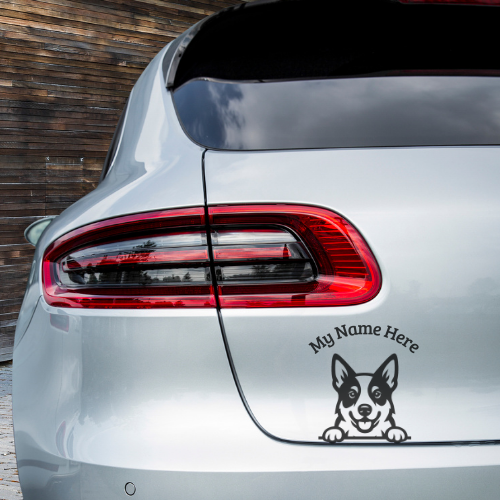 Australian Cattle Dog Sticker with Name | Personalized Vinyl Decal for Car, Laptop or Window