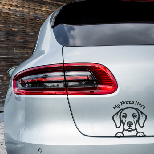 German Shorthaired Pointer Sticker with Name | Personalized Dog Vinyl Decal for Car, Laptop or Window